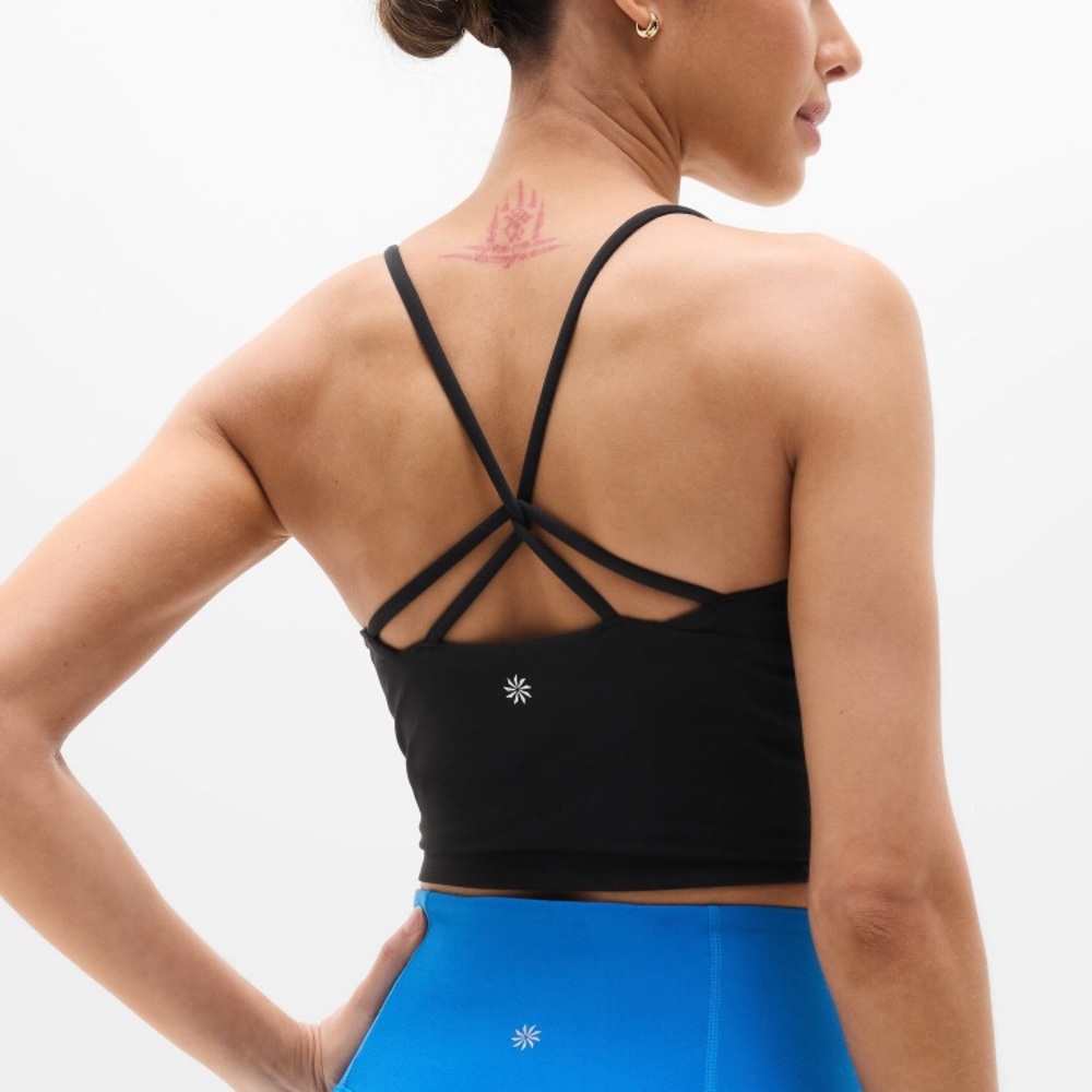 Athleta | Transcend Thin Strap Crop Bra Size XS Black NWT